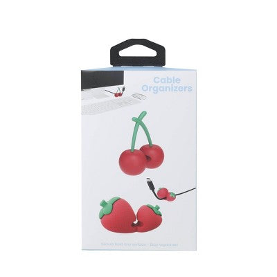 IJoy Desktop Cable Organizer 2pk - Strawberry and Cherry