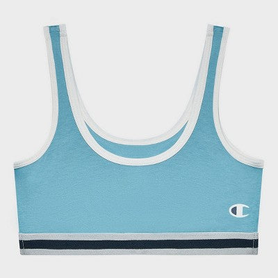 Champion Girls' Iconic Essentials Bralette - Light Blue XL