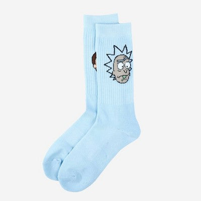 Men's Rick and Morty Athletic Crew Socks - Blue 6-12