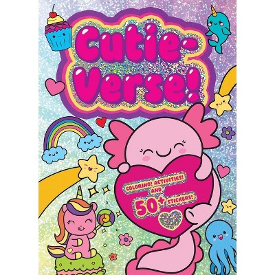 Jumbo Foil Coloring Book: Cutie-Verse - (Jumbo 224-Page Coloring Book) by Editors of Silver Dolphin Books (Paperback)