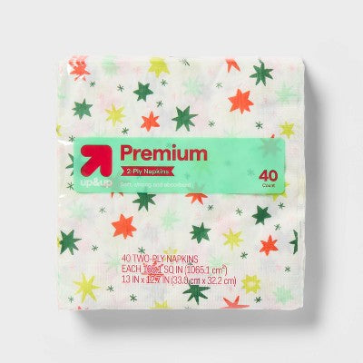 Holiday Disposable Napkins - Brights - 40ct - up&up