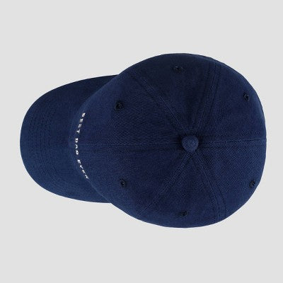 Wemco Men's Best Dad Ever Print Cotton Baseball Hat - Navy Blue