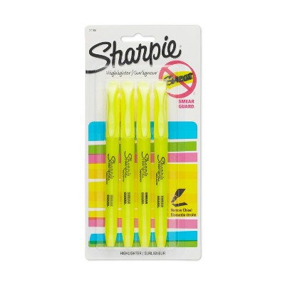 Highlighter 4 ct Yellow Sharpie