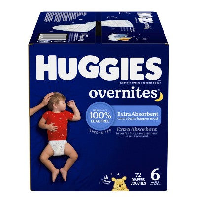 Huggies Overnites Nighttime Baby Diapers - Size 6 - 72ct