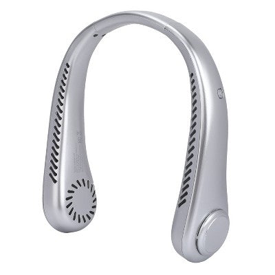 iJoy Portable Neck Fan Metallic Silver
