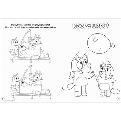 Bluey: Colortivity: Playtime with Bluey! - (Coloring & Activity with Crayons) by Delaney Foerster (Paperback)