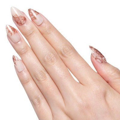 Olive & June Press-On Fake Nails - M Almond - Glitter Spiderwebs - 42ct