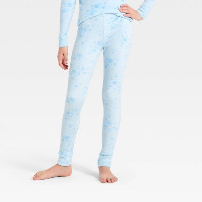 Girls' 2pc Floral Snuggly Soft Pajama Set - Cat & Jack Blue 6