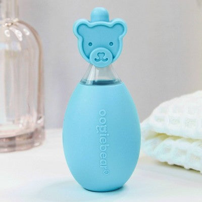oogiebear Bulb Aspirator Handheld Baby Nose Cleaner for Newborns, Infants, and Toddlers - Blue: Manual Nasal Aspirator