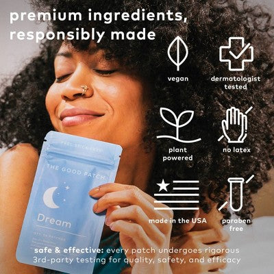 The Good Patch Dream Plant-Based Vegan Wellness Patch - 4ct
