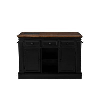 Powell Posie Kitchen Island with 2 Stools Black (LOCAL PICKUP ONLY)