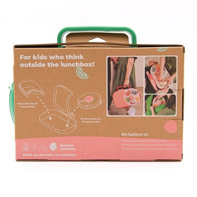 GoBe Kids' 2-in-1 Bento Style Lunchbox with Small Snack Spinner Flip - Sage Green