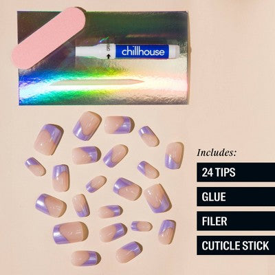 Chillhouse Chill Tips Press-On Fake Nails - AI Supernova - 24ct