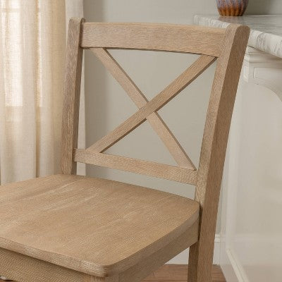Linon Torino Wash X Back Counter Height Barstool Gray (LOCAL PICKUP ONLY)