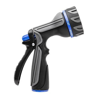 Orbit Q Series 8-Pattern Metal Rear Trigger Hose Nozzle Gray/Blue/Black