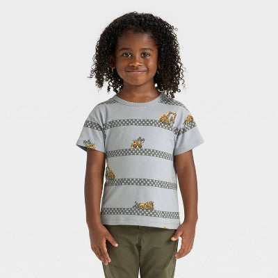 Toddler Boys' Short Sleeve Relaxed T-Shirt - Cat & Jack Gray 5T
