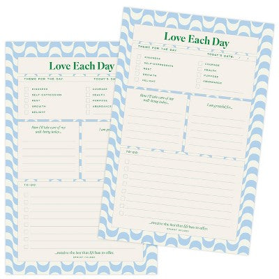 Green Inspired 6"x9" Love Each Day A Wellness Planner Pad