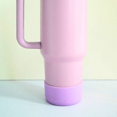 CharCharms Water Bottle Boot Purple: Silicone Bottle Boot, Dishwasher-Safe Drinkware Accessory for Hot & Cold Beverages