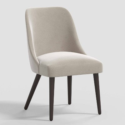 Geller Modern Dining Chair in Shiny Velvet Mystere Dove - Threshold: Upholstered, Ash Frame, Armless Design (LOCAL PICKUP ONLY)