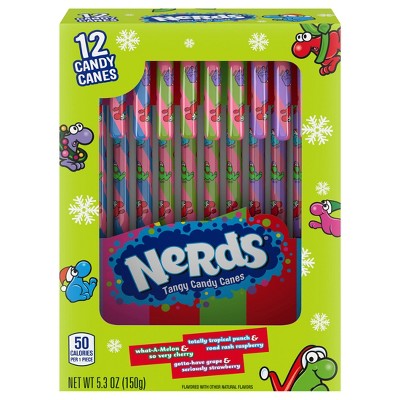Nerds Christmas Candy Canes - 5.3oz/12ct