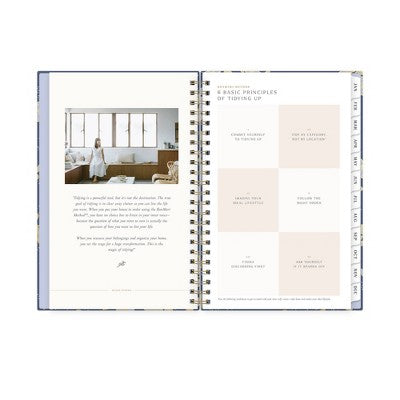Marie Kondo for Blue Sky 2025 Weekly/Monthly Planner 8.27"x5.71" Wirebound Hana Navy