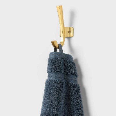 4pk Spa Plush Washcloth Set Slate Blue - Threshold