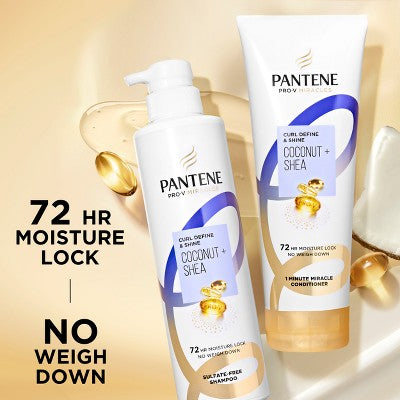 Pantene Pro-V Miracles Curl Defining Coconut + Shea Shampoo Sulfate Free - 10.9 fl oz