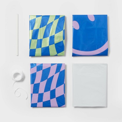 Retro Smiley, Checkered, and Cloud Balloon 4pk - Spritz