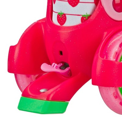 Roller Derby Fun Roll Girls' Jr Adjustable Strawberry Roller Skate - Pink S