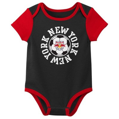 MLS New York Red Bulls Infant Boys' 3pk Bodysuit - 6-9M