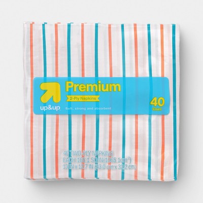 Disposable Napkins - Colorful Striped - 40ct - up&up