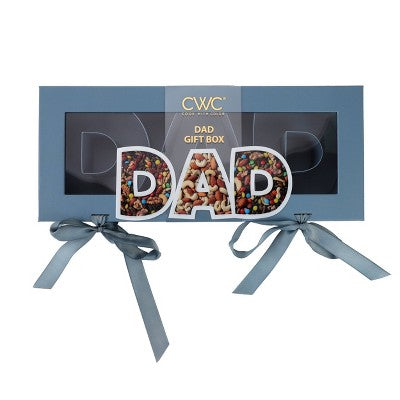 Cook With Color Fillable DAD Word Food Storage Gift Box Blue Textured