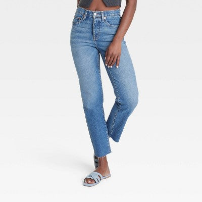 Women's Mid-Rise 80's Slim Fit Jeans - Universal Thread Blue 4