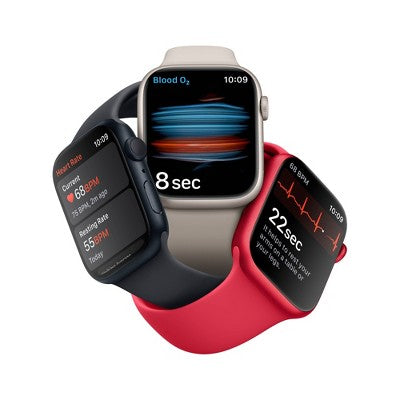 Apple Watch Series 8 GPS + Cellular 45mm Silver Aluminum Case with White Sport Band - S/M