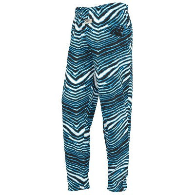 NFL Carolina Panthers Zubaz Youth Zebra Screen Print Pants - 16/18