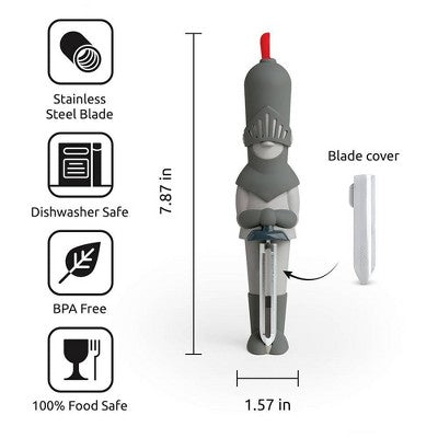 Ototo Holiday Gift Stainless Steel Sir Peels-a-Lot Knight Veggie Peeler