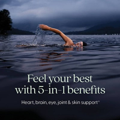 New Chapter Wholemega Fish Oil - Wild Alaskan Salmon Oil - 1000mg Softgels - 60ct: Certified Gluten-Free, NSF Certified