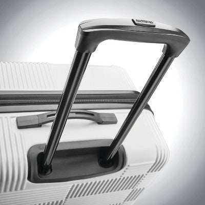 American Tourister NXT Hardside Large Checked Spinner Suitcase - White (LOCAL PICKUP ONLY)