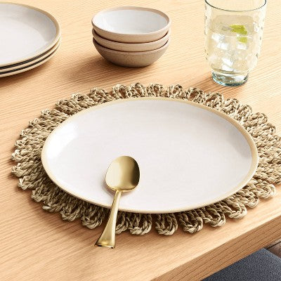 Coastal 10.5" Melamine Plastic Dinner Plate - Threshold - Ivory