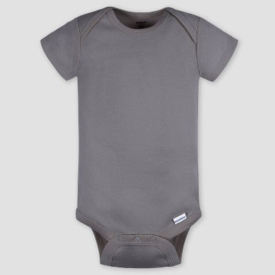 Gerber Baby 5pk Short Sleeve Onesies - White/Gray/Black Newborn