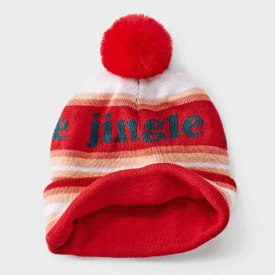 Mighty Fine Women's Acrylic Beanie - Green/Orange