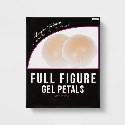 Fashion Forms Women's Reusable Full Figure Gel Petals Adhesive Strapless Backless Bra - Clear One Size Fits Most: Silicone Nipple Covers