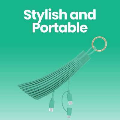 GEMS 2-in-1 Tassel Keychain Cable - Green
