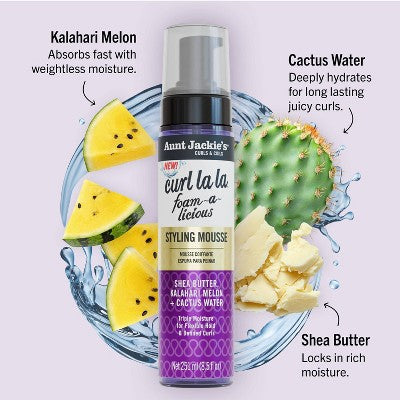 Aunt Jackie's Curls & Coils Curl La La Foam-a-licious Styling Mousse - 8.5 fl oz