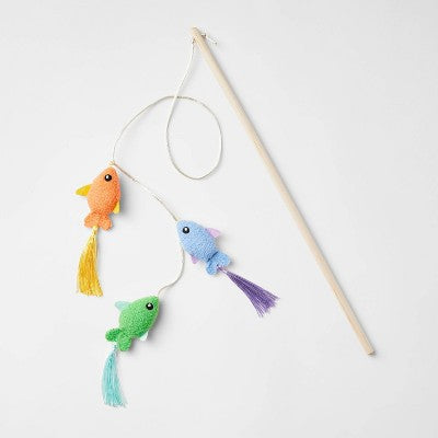 Fish Trio Wand Cat Toy - Boots & Barkley