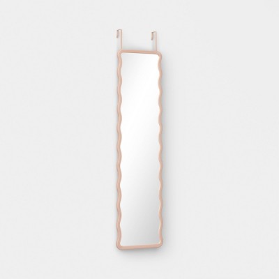 Wavy Over the Door Mirror Pink - Room Essentials (LOCAL PICKUP ONLY)
