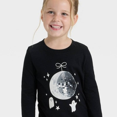 Toddler Girls' Halloween Graphic T-Shirt - Cat & Jack Black 4T