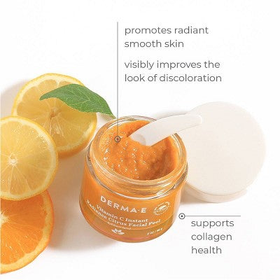 derma e Vitamin C Instant Radiance Citrus Facial Peel - 2oz