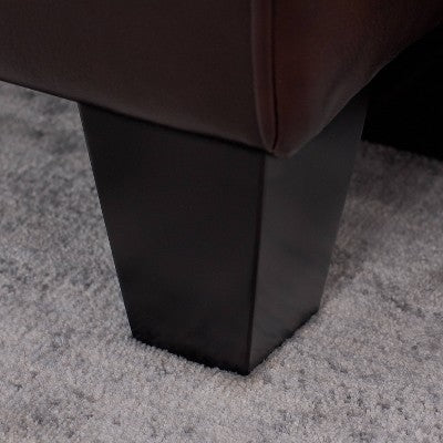 73" Palisades Sofa Chestnut Brown - Serta: Bonded Leather Upholstery, Wood Frame, Seats 2 (LOCAL PICKUP ONLY)