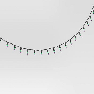 100ct LED Halloween Indoor Outdoor Double Filament String Lights Purple/Green/Black - Hyde and EEK! Boutique